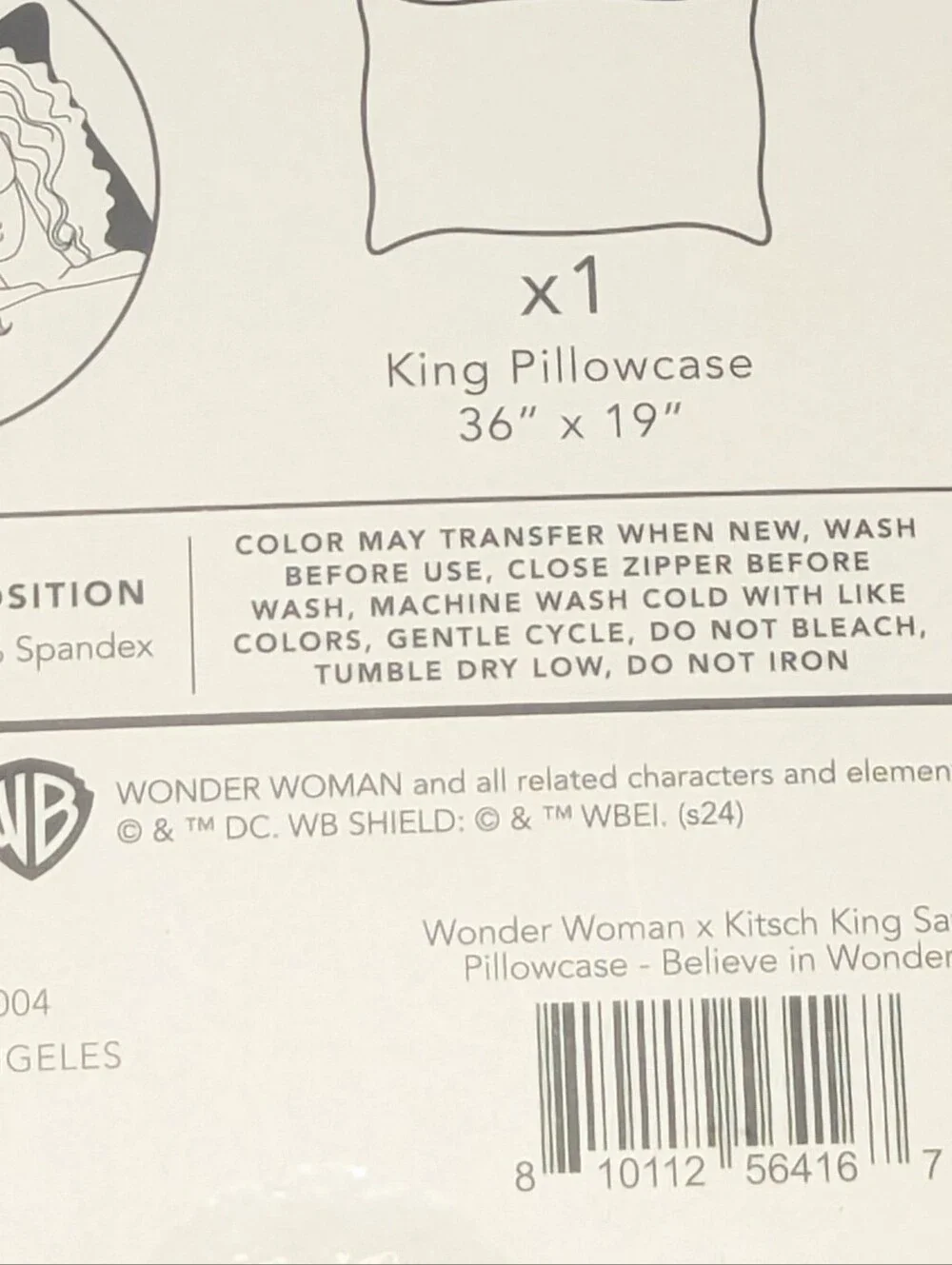 Kit-sch Wonder Woman Satin Believe in Wonder King Size Pillow Case.